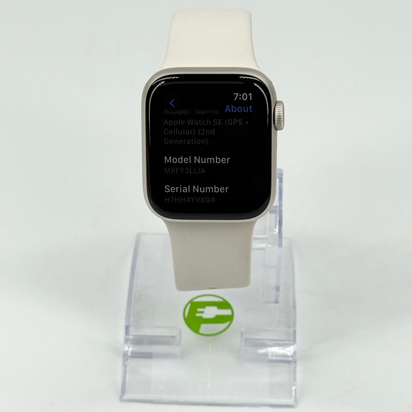 GPS Only Apple Watch SE 2nd Gen 40MM Starlight Aluminum Starlight Sport Band