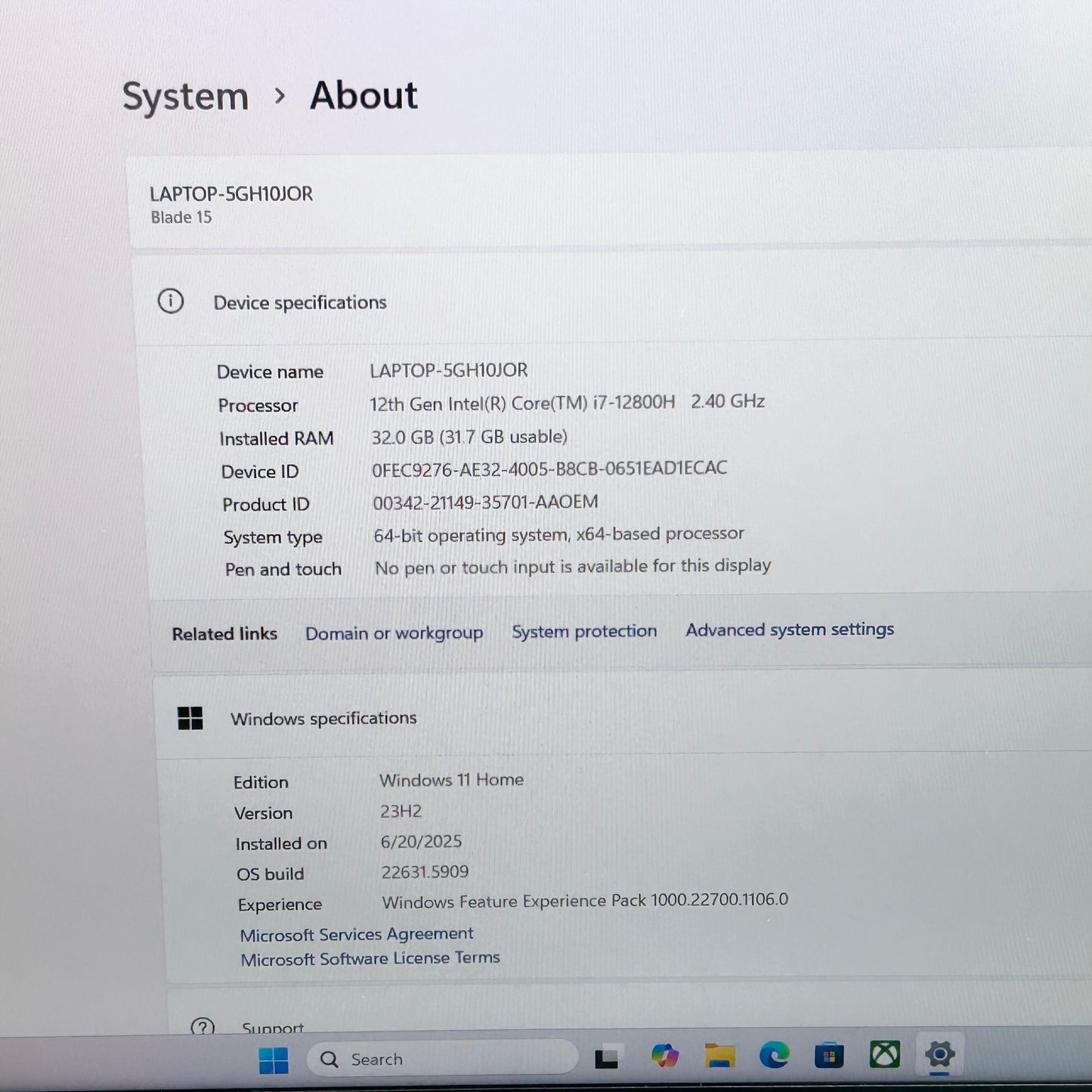 Razer Blade 15 15.6" 360Hz FHD i7-12800H 32GB RAM 1TB SSD GeForce RTX 3080 Ti