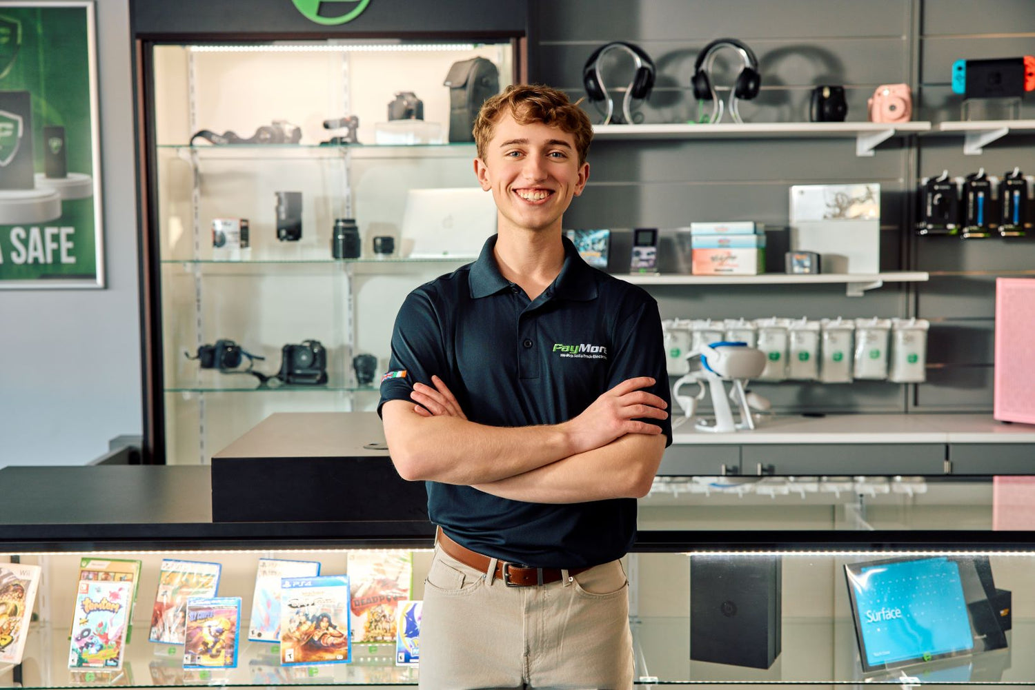 employee smiling