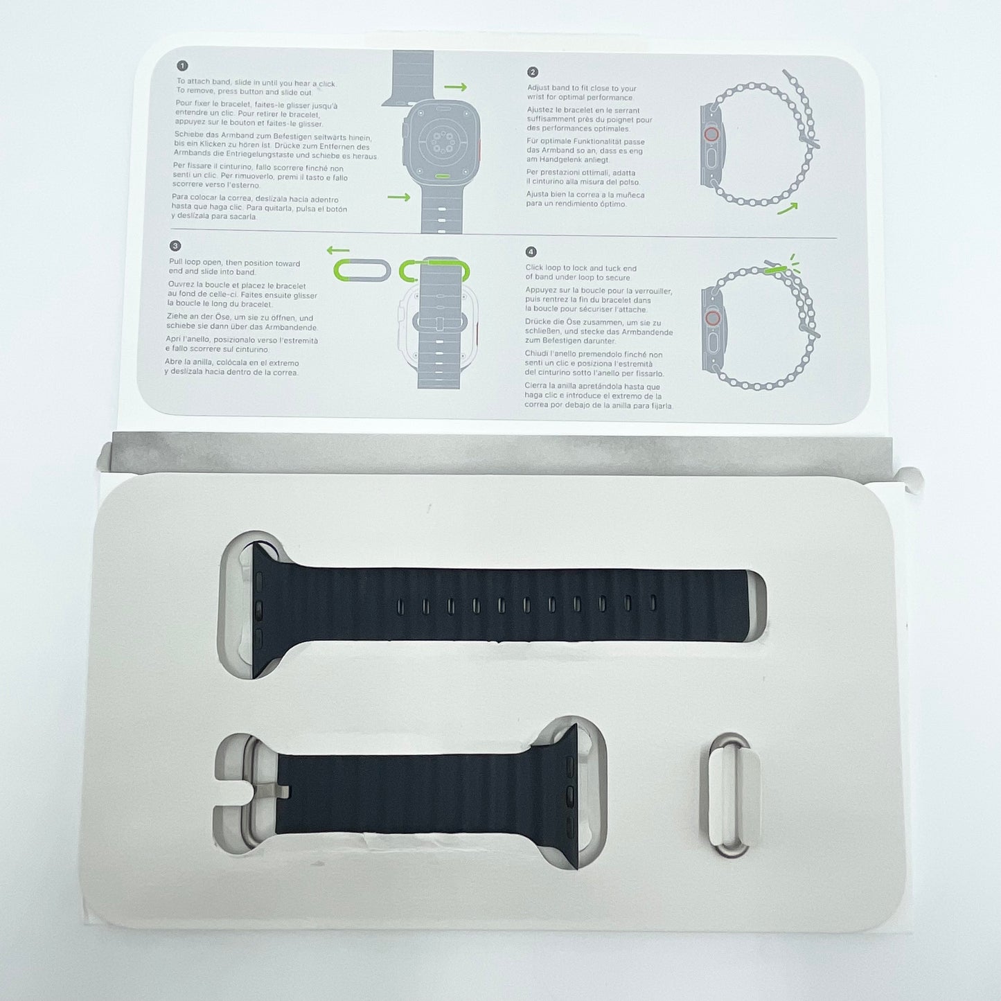 Unlocked Apple Watch Ultra 49MM Natural Titanium Blue Ocean Band MQET3LL/A