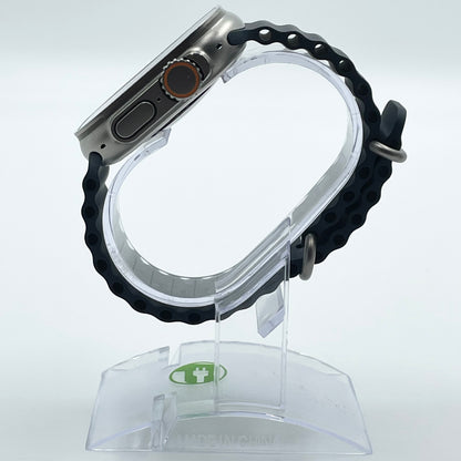 Unlocked Apple Watch Ultra 49MM Natural Titanium Blue Ocean Band MQET3LL/A