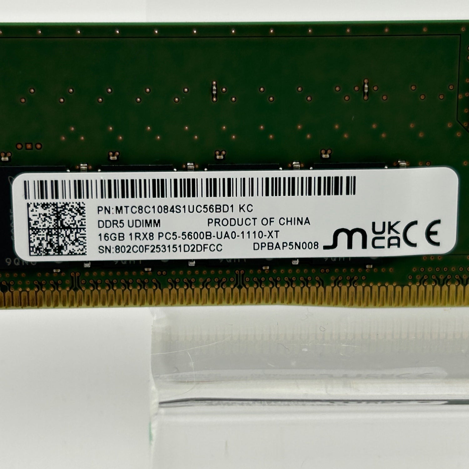 メモリー DDR5 16GB PC5-5600B-UA0-1110-XT Micron PC5-5600B-UA0-1110-XT 16GB (1x16GB) RAM DDR5 5600MHz