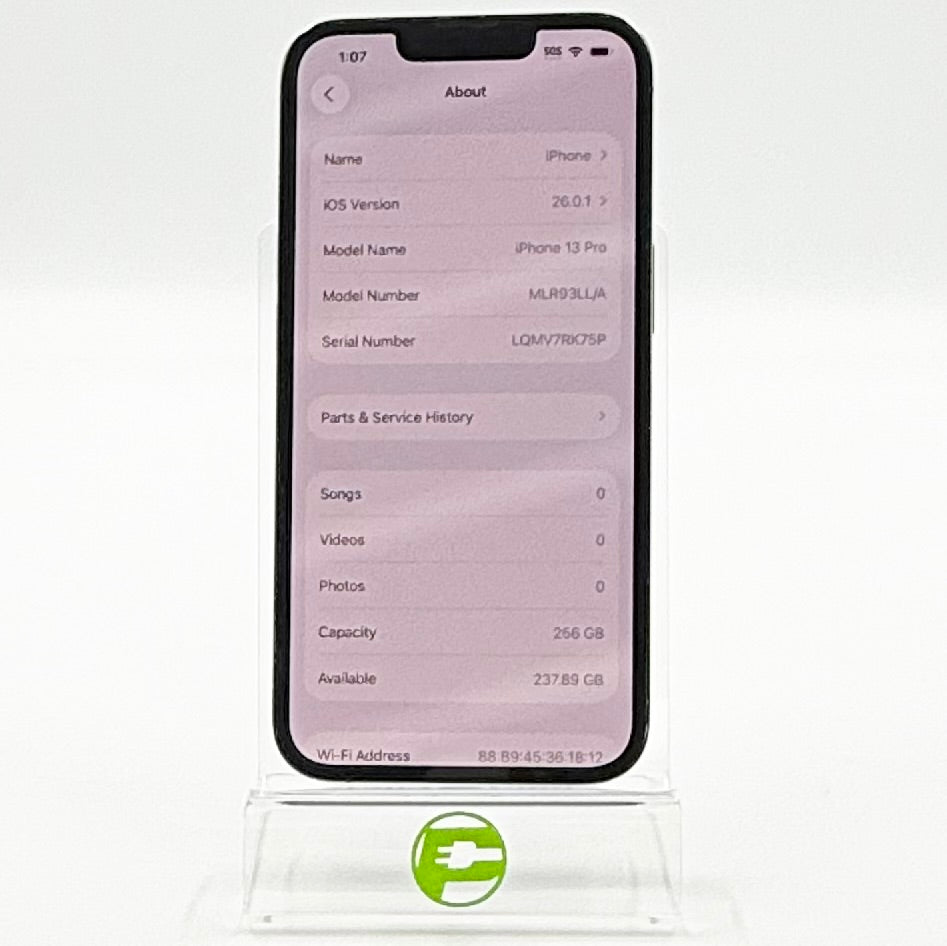 Factory Unlocked Apple iPhone 13 Pro 256GB Sierra Blue MLR93LL/A