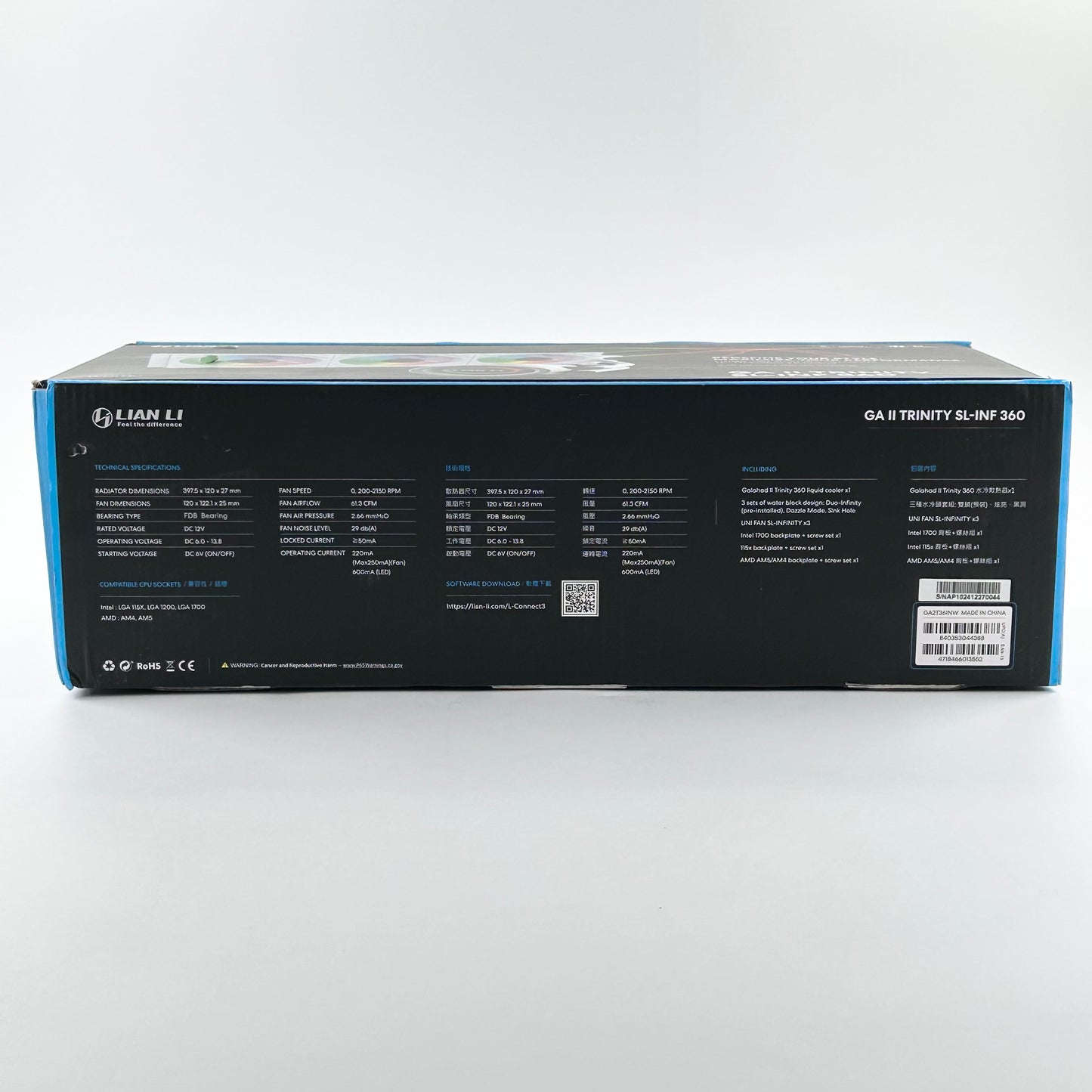 New Lian Li GA II Trinity SL-INF 360 Liquid CPU Cooler GA2T36INW