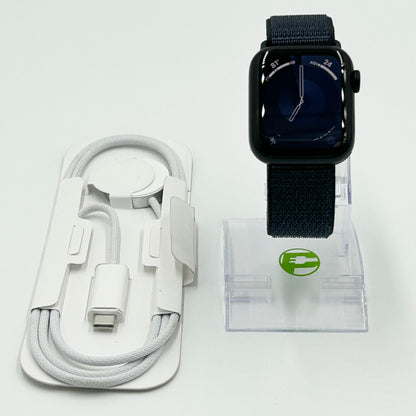 GPS Only Apple Watch SE 2nd Gen 40MM Black Aluminum Anchor Blue Sport Loop