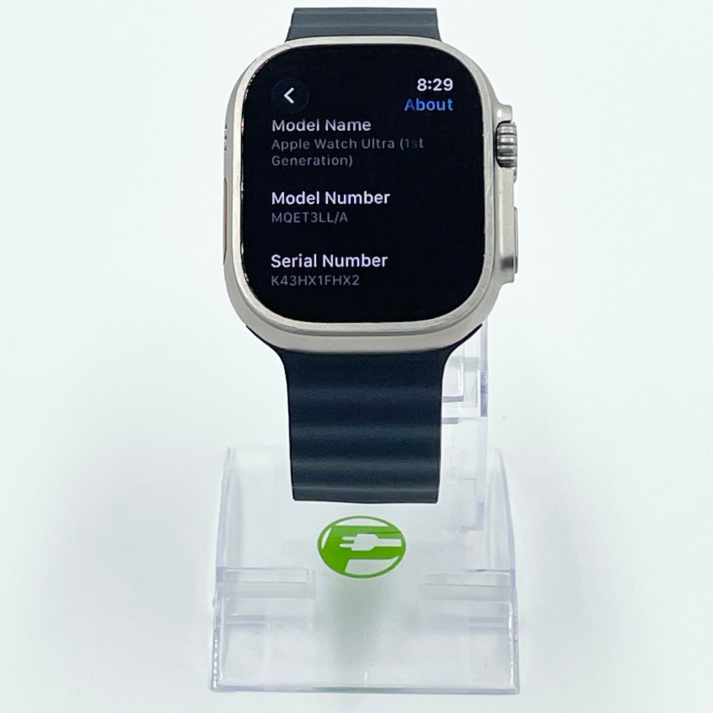 Unlocked Apple Watch Ultra 49MM Natural Titanium Blue Ocean Band MQET3LL/A