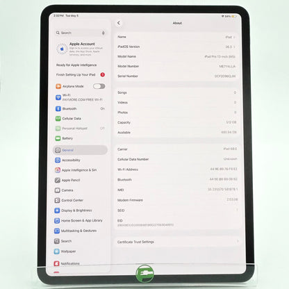 Unlocked Apple iPad Pro 13" M5 512GB Space Black ME7Y4LL/A