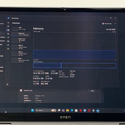 HP Omen Max 16-ah0043dx 16" Core Ultra 9 275HX 32GB RAM 2TB SSD GeForce RTX 5080