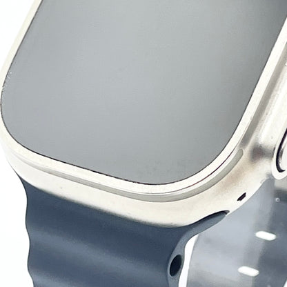 Unlocked Apple Watch Ultra 49MM Natural Titanium Blue Ocean Band MQET3LL/A