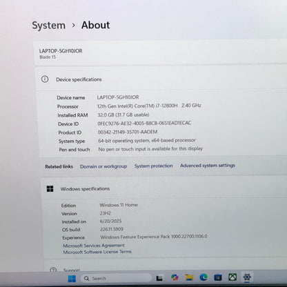 Razer Blade 15 15.6" 360Hz FHD i7-12800H 32GB RAM 1TB SSD GeForce RTX 3080 Ti