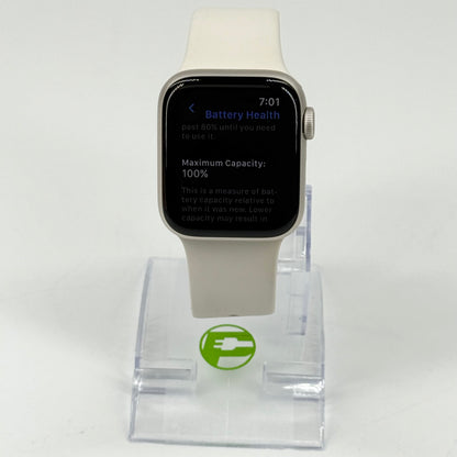 GPS Only Apple Watch SE 2nd Gen 40MM Starlight Aluminum Starlight Sport Band