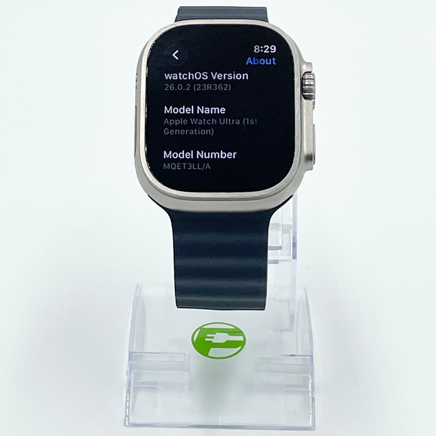 Unlocked Apple Watch Ultra 49MM Natural Titanium Blue Ocean Band MQET3LL/A