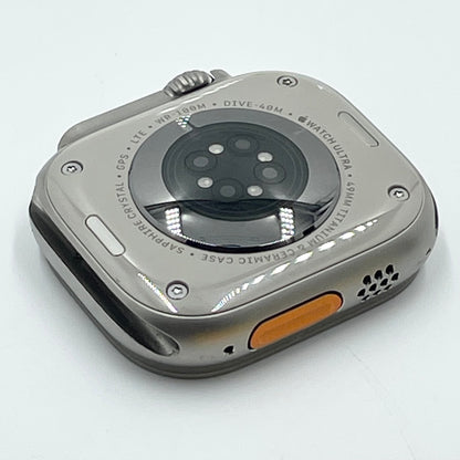 Unlocked Apple Watch Ultra 49MM Natural Titanium Blue Ocean Band MQET3LL/A