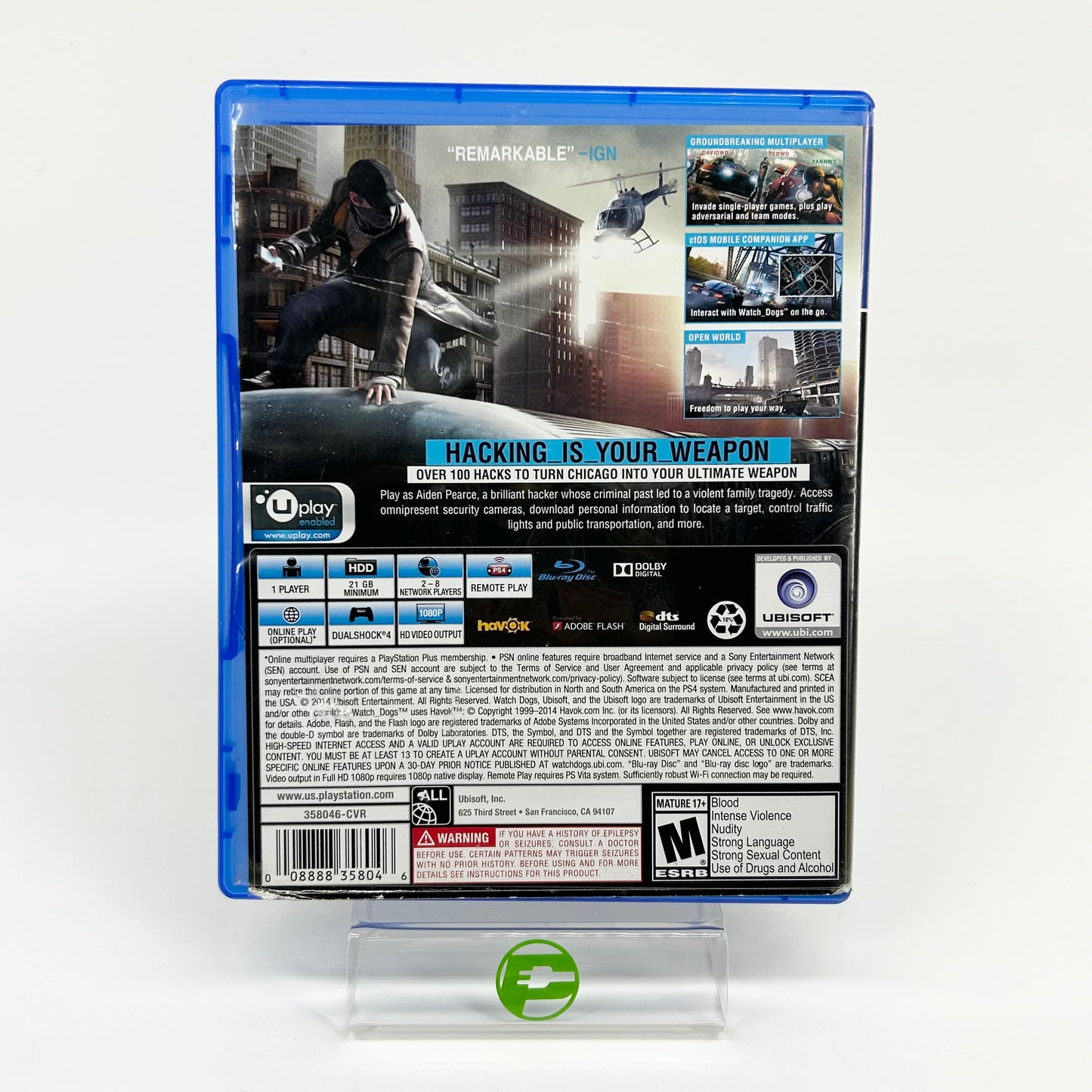 Watch Dogs (Sony PlayStation 4 PS4, 2014)