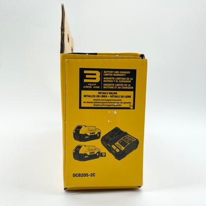 New DeWalt DCB205-2C 20V Battery and Charger Kit