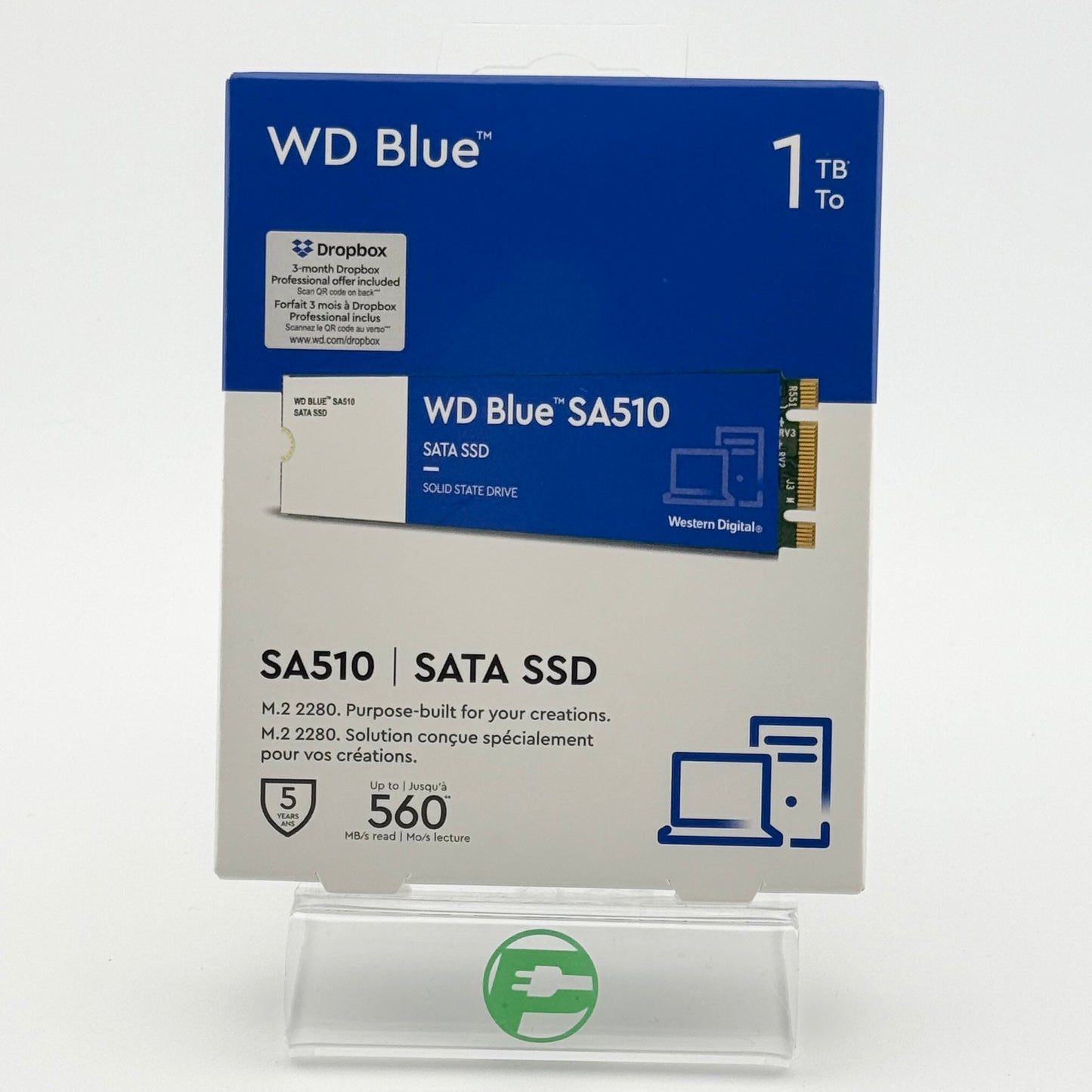 Western Digital WD 2280mm Blue SA510 1TB M.2 SATA SSD WDS100T3B0B