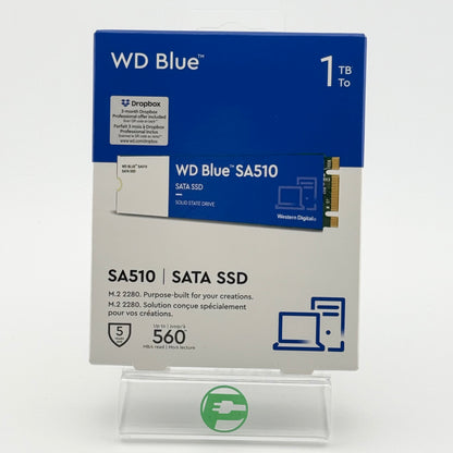 Western Digital WD 2280mm Blue SA510 1TB M.2 SATA SSD WDS100T3B0B
