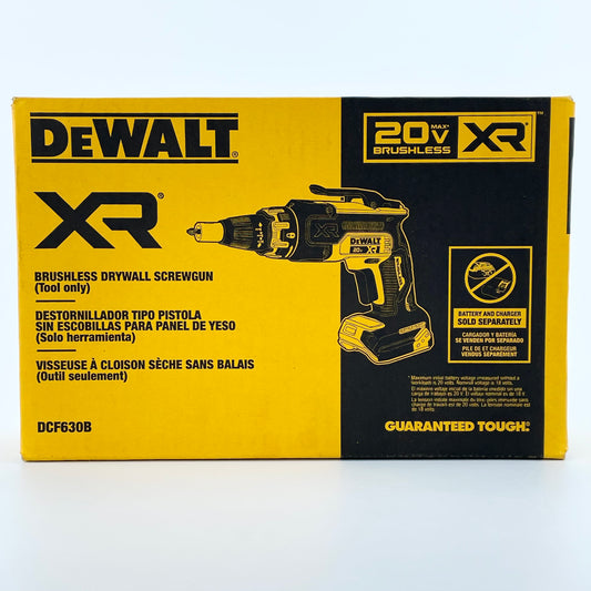 New DeWalt DCF630B 20V Max XR Brushless Drywall Screwgun