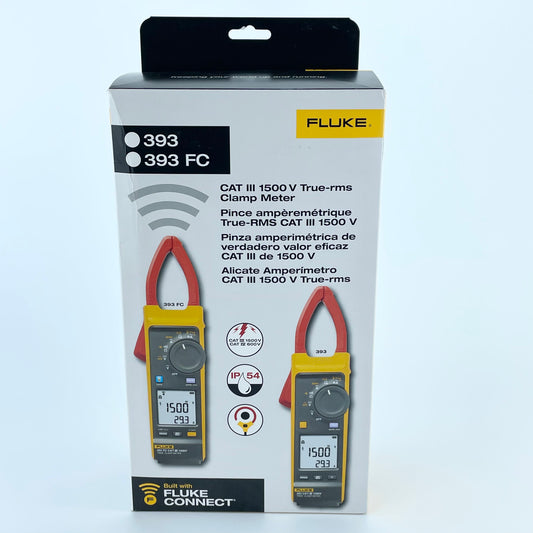 New Open Box FLUKE CAT III 1500 V True-rms Clamp Meter 393FC