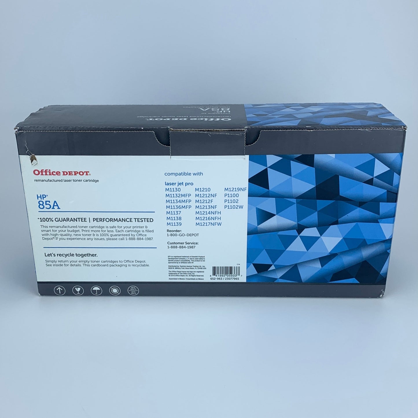 New Open Box Office Depot CE285A Black Toner Cartridge