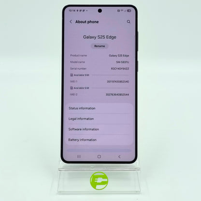 Unlocked Samsung Galaxy S25 Edge 12GB RAM 256GB SM-S937U Titanium Jetblack